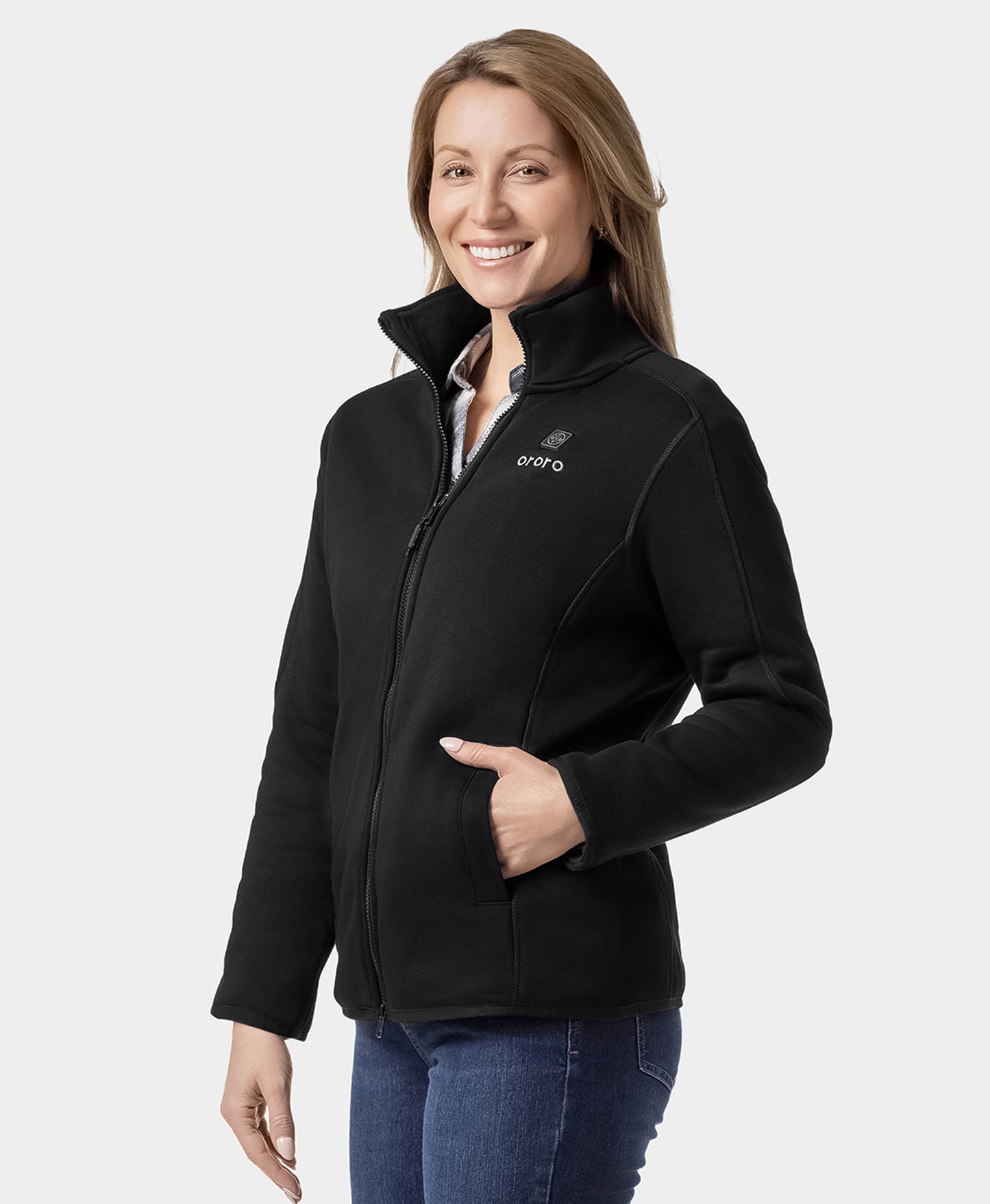 Florence Women's Heated Fleece Jacket - Black