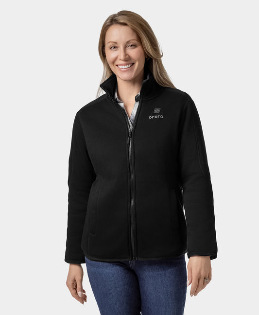 Florence Women's Heated Fleece Jacket - Black