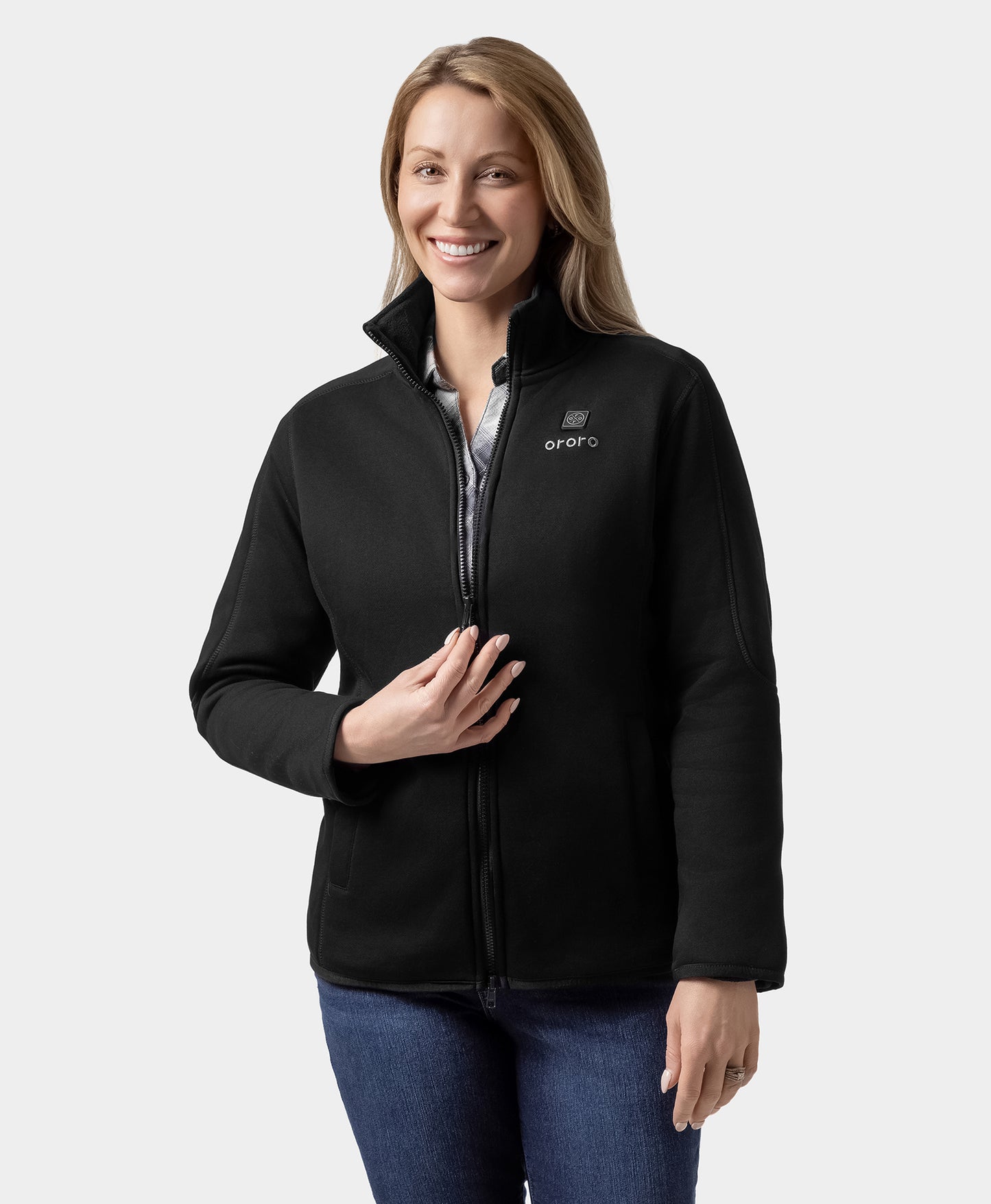 Florence Women's Heated Fleece Jacket - Black