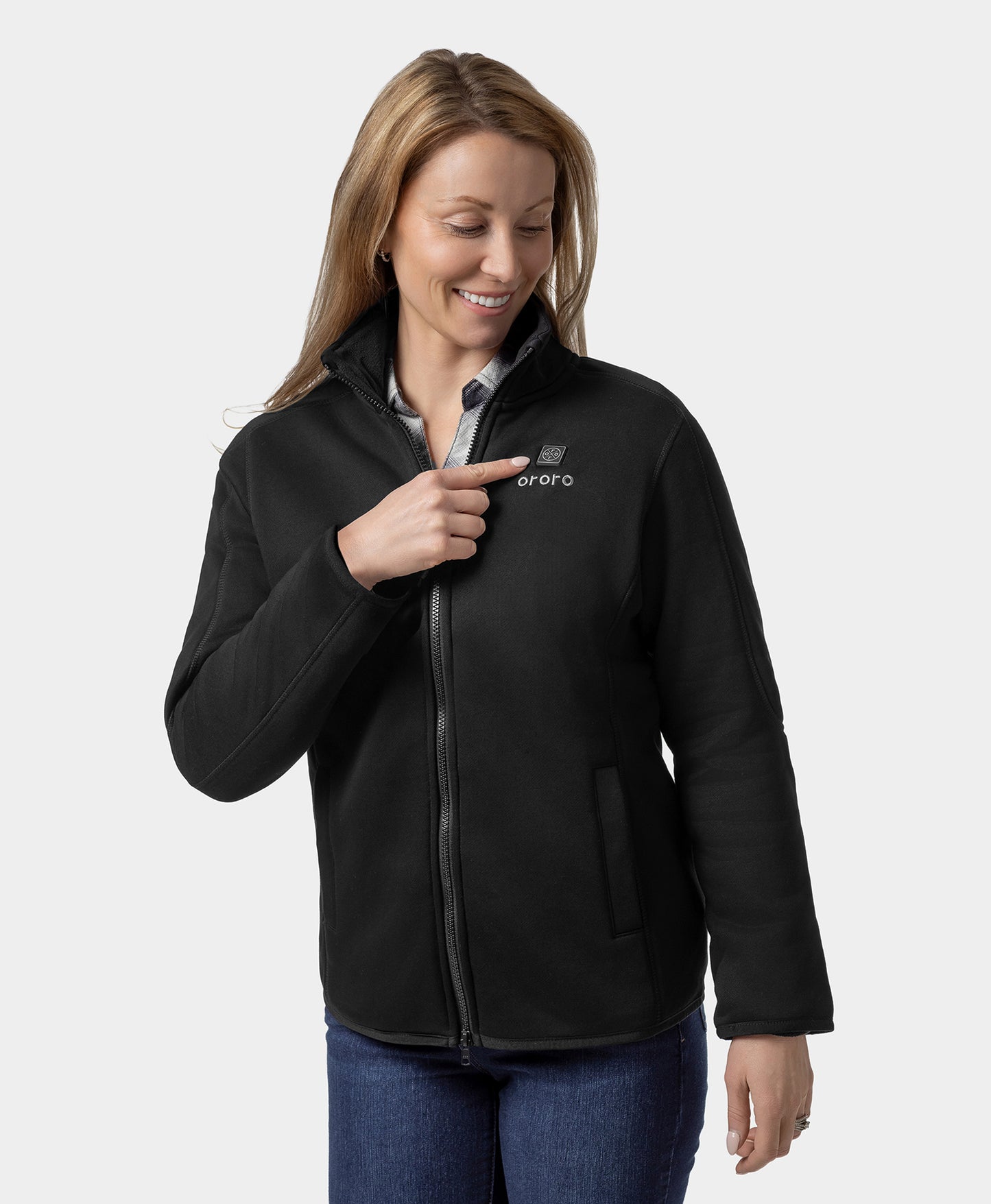 Florence Women's Heated Fleece Jacket - Black