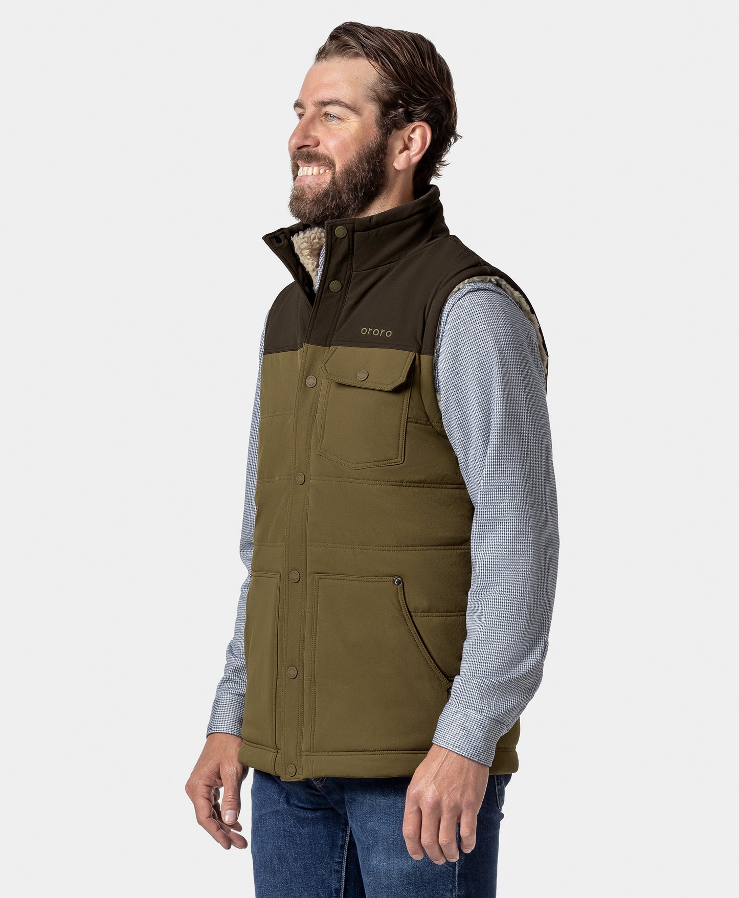 Sierra Men's Heated Sherpa Lined Vest