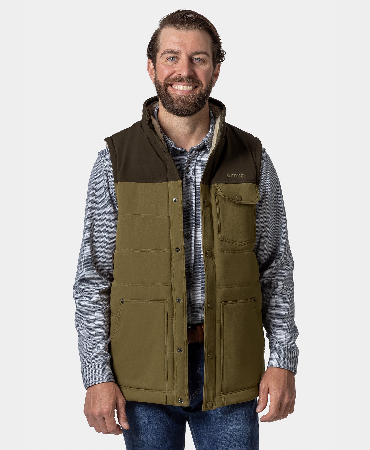 Sierra Men's Heated Sherpa Lined Vest