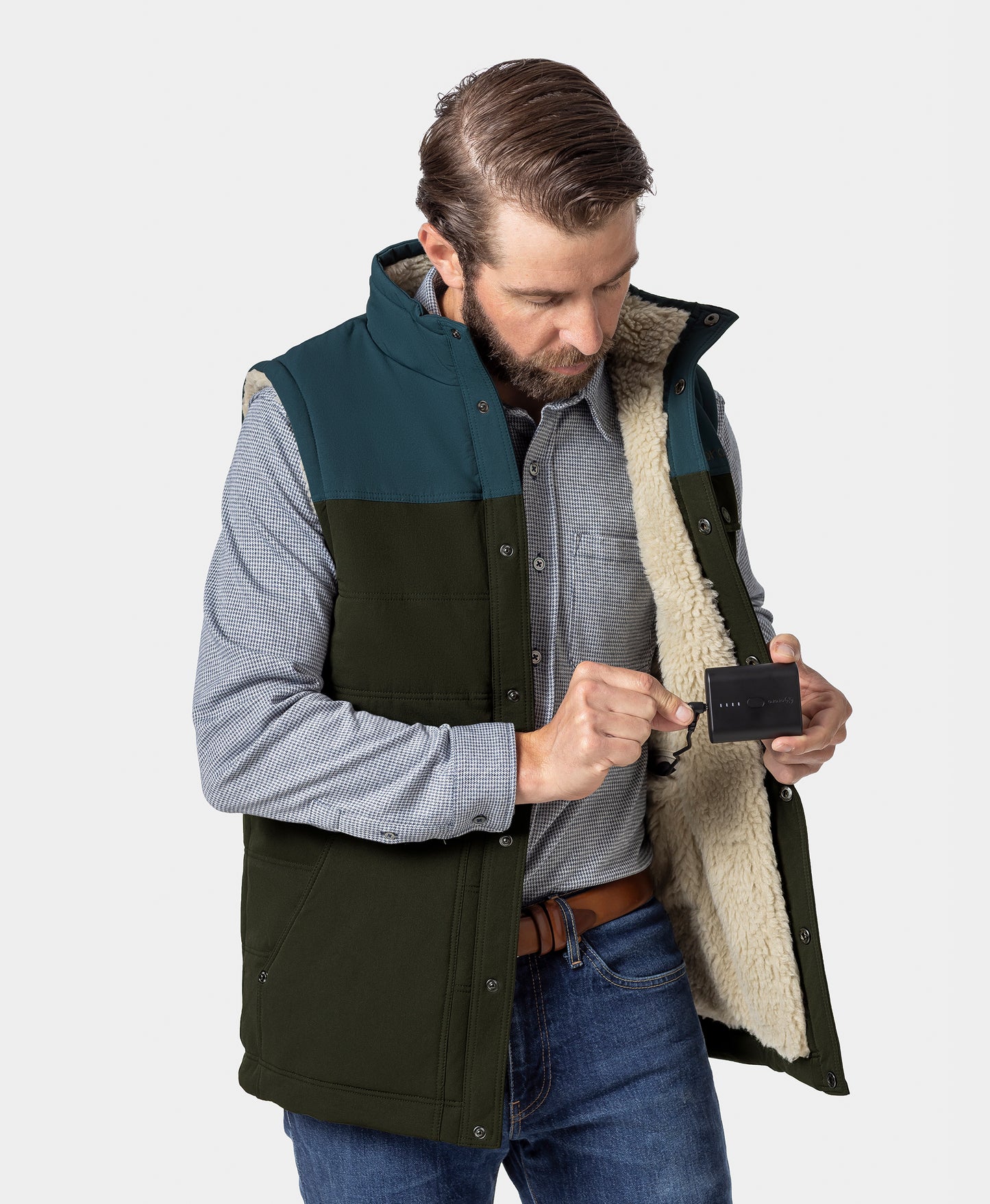 Sierra Men's Heated Sherpa Lined Vest