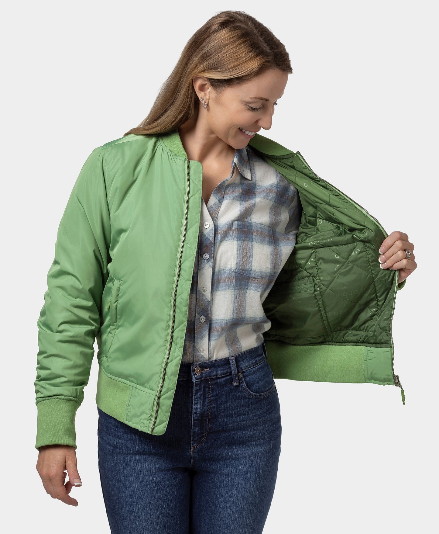 Cityscape Women's Heated Bomber Jacket