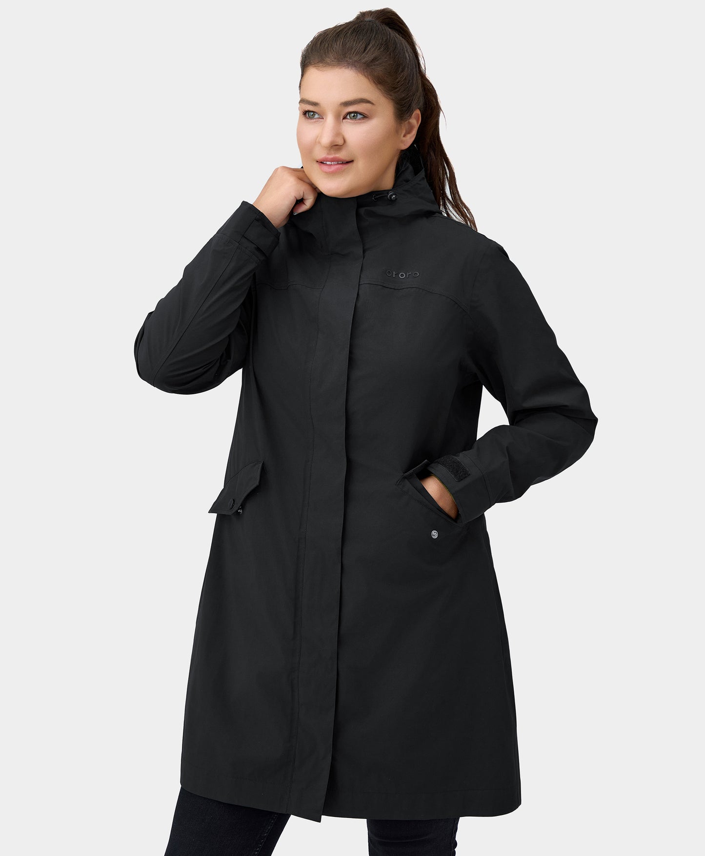 Downtown Women's Heated Rain Trench