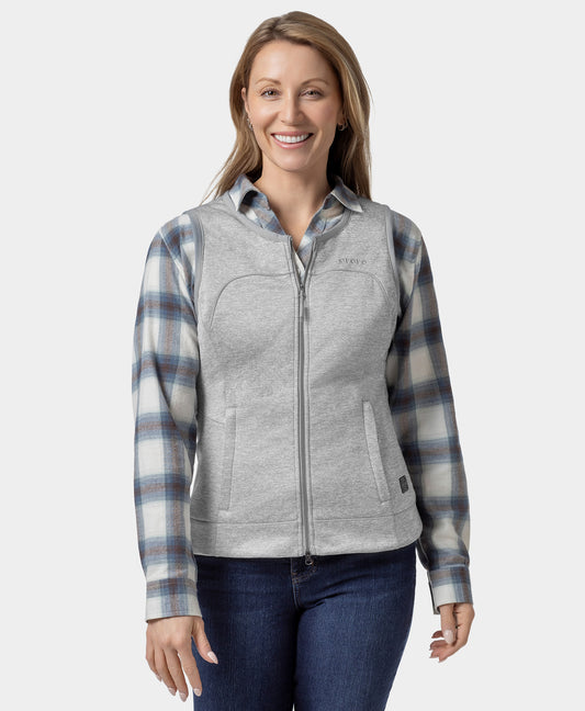 Suzanne Women's Heated Soft Armor Vest - Flecking Gray