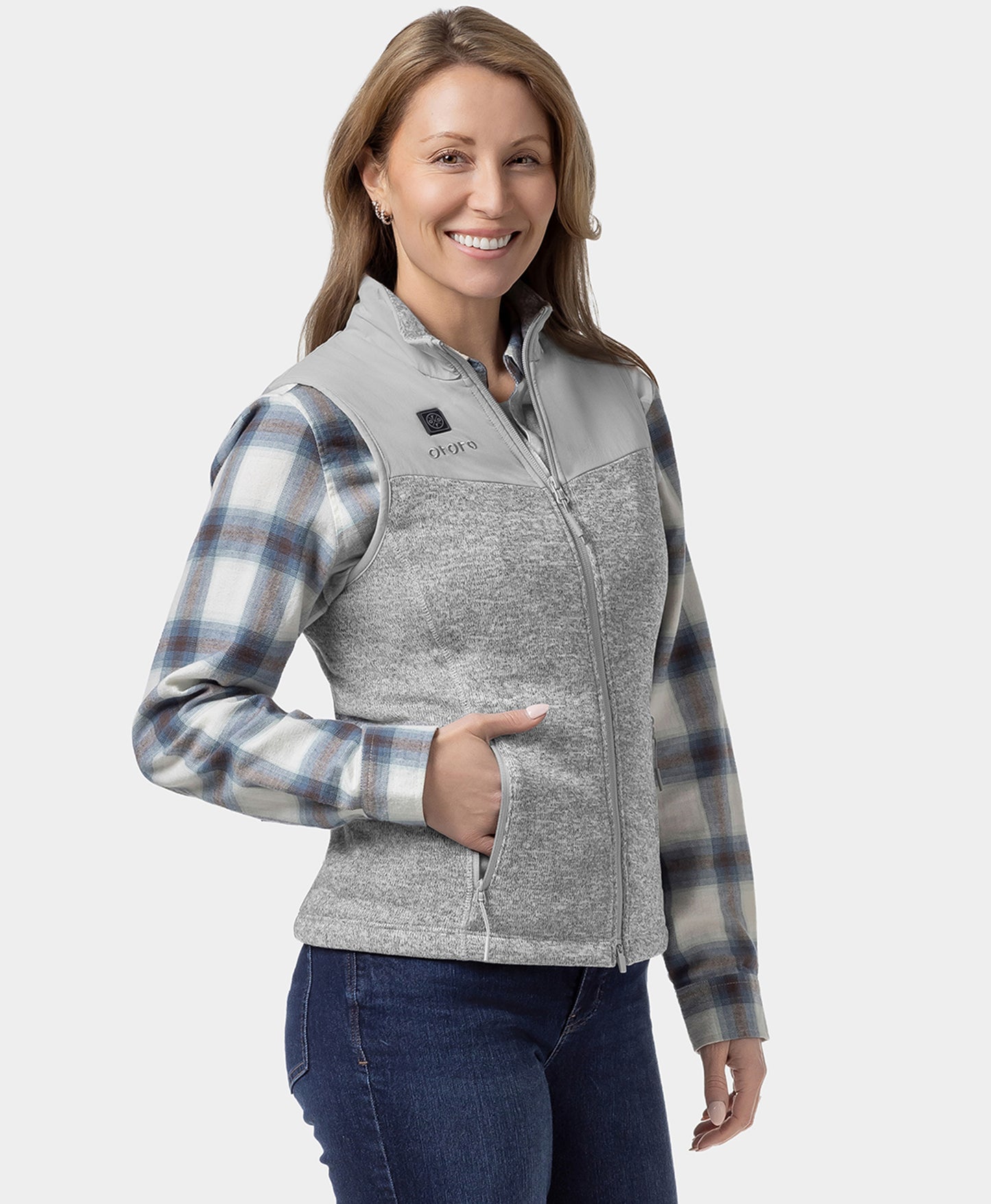 Augusta Women's Heated Sweater Fleece Vest