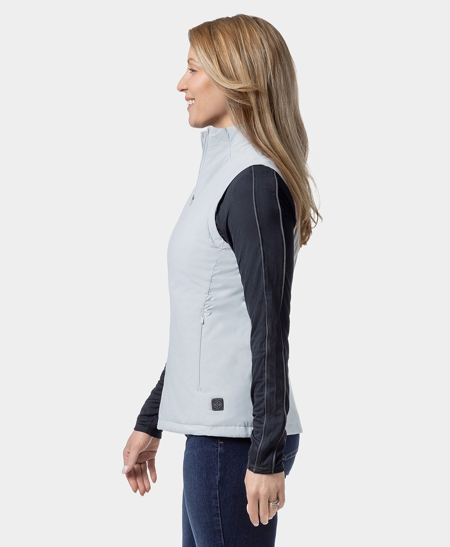 Pinehurst Women's Heated Golf Vest - Light Gray