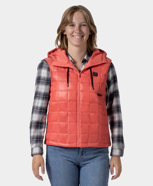 PuffLyte™ Women's Junior 4-Zone Hooded Heated Vest