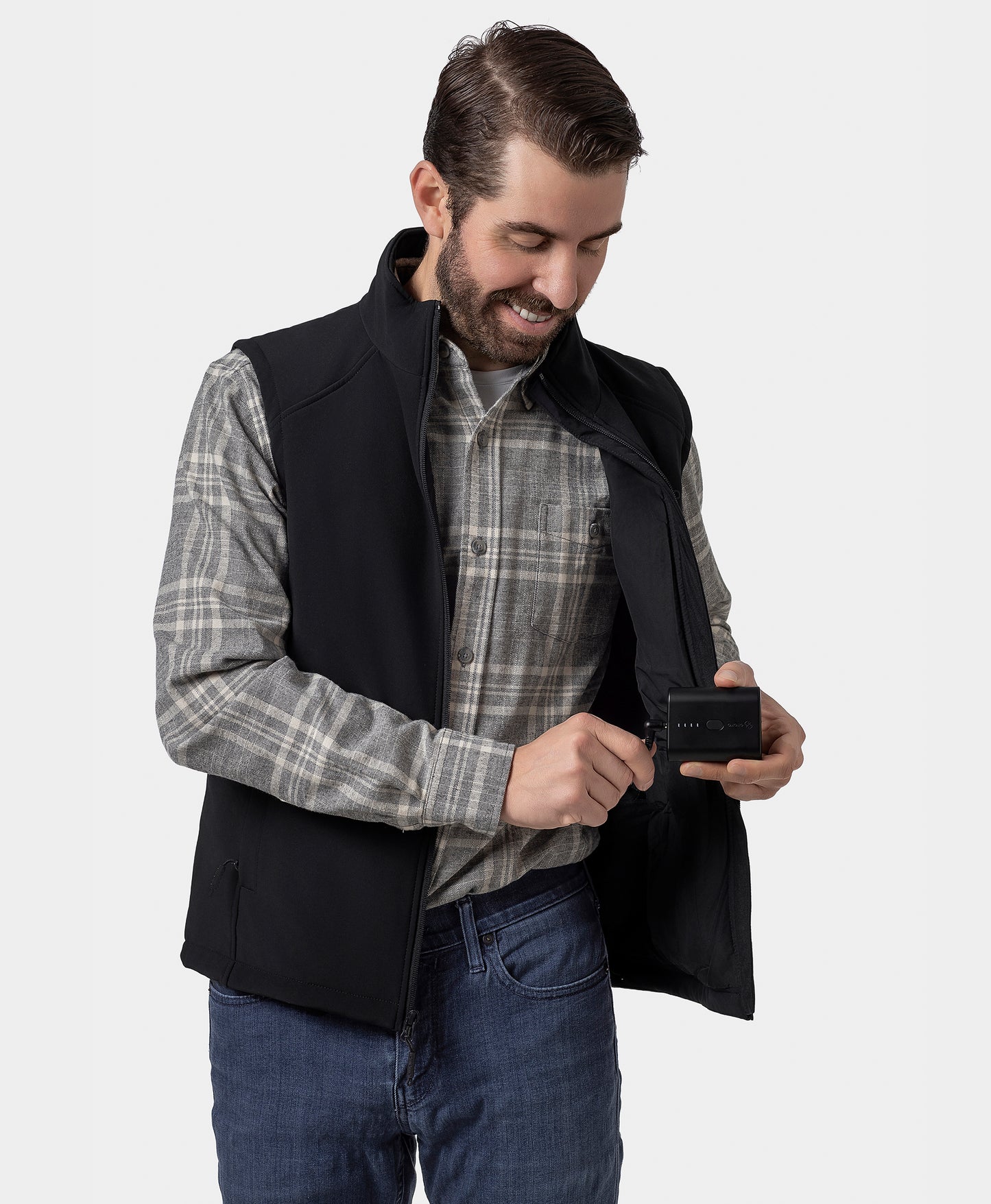 Men's Heated Softshell Vest - Lower Back Heating