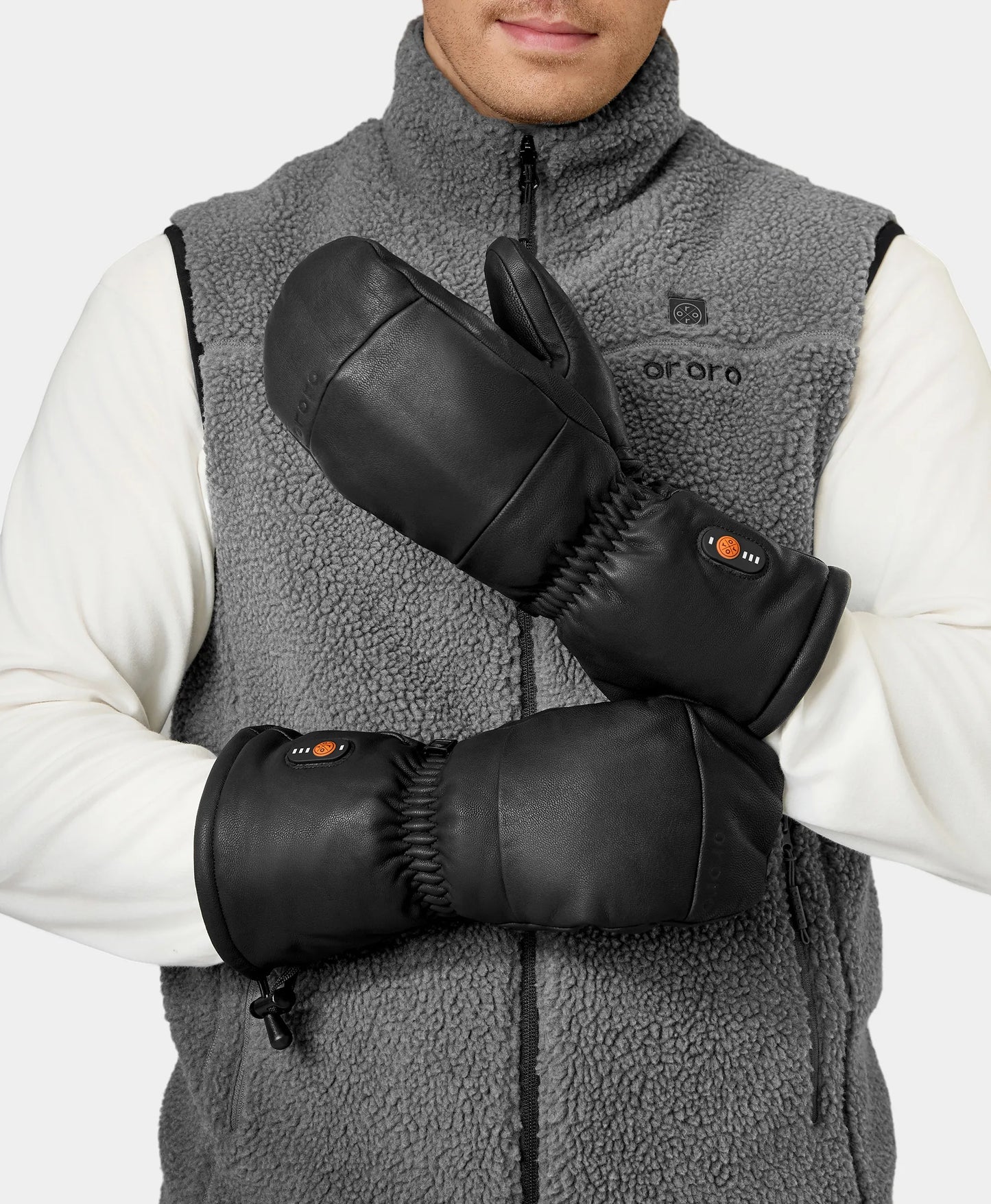 Duluth Unisex Heated Leather Chopper Mittens