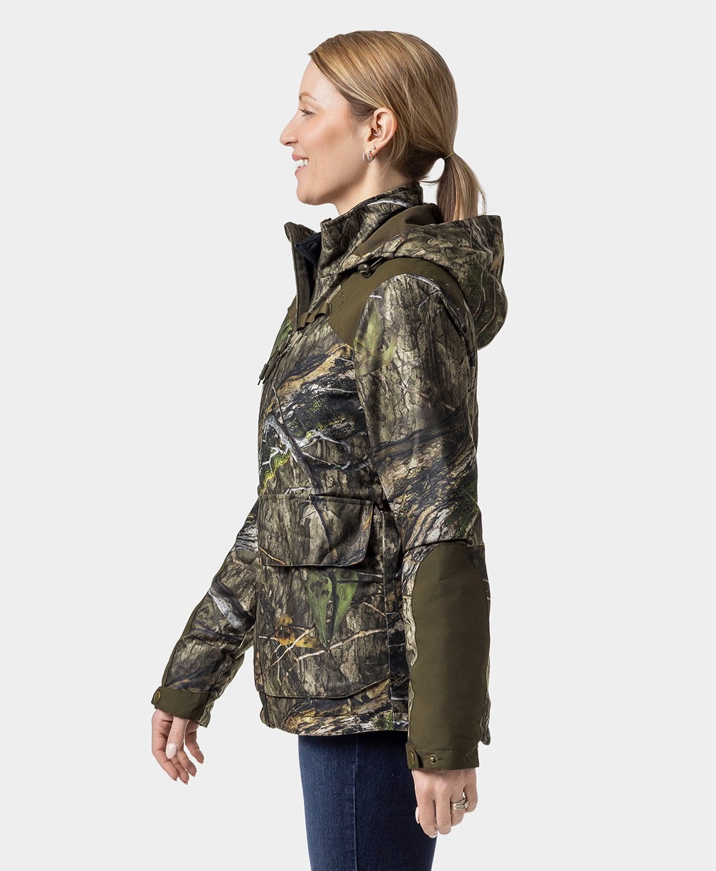 Women's Heated Hunting Jacket - Camouflage, Mossy Oak Country DNA