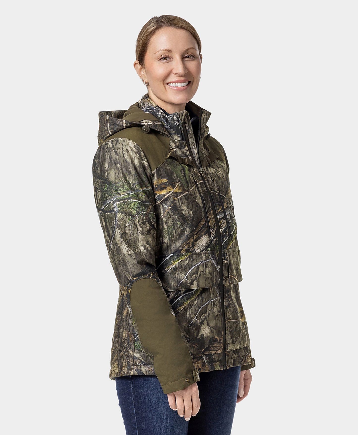 Women's Heated Hunting Jacket - Camouflage, Mossy Oak Country DNA