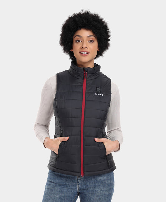 Women's Classic Heated Vest - Black/Off-White/Gray