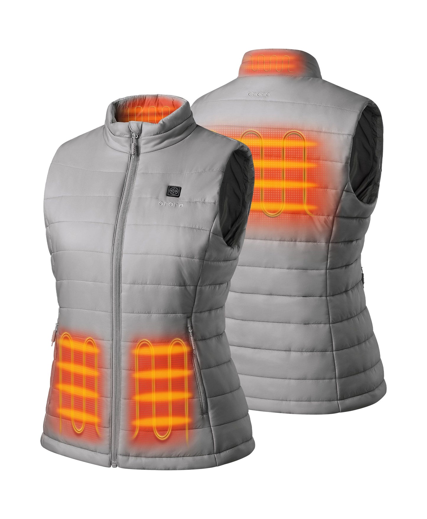 Women's Classic Heated Vest - Black/Off-White/Gray