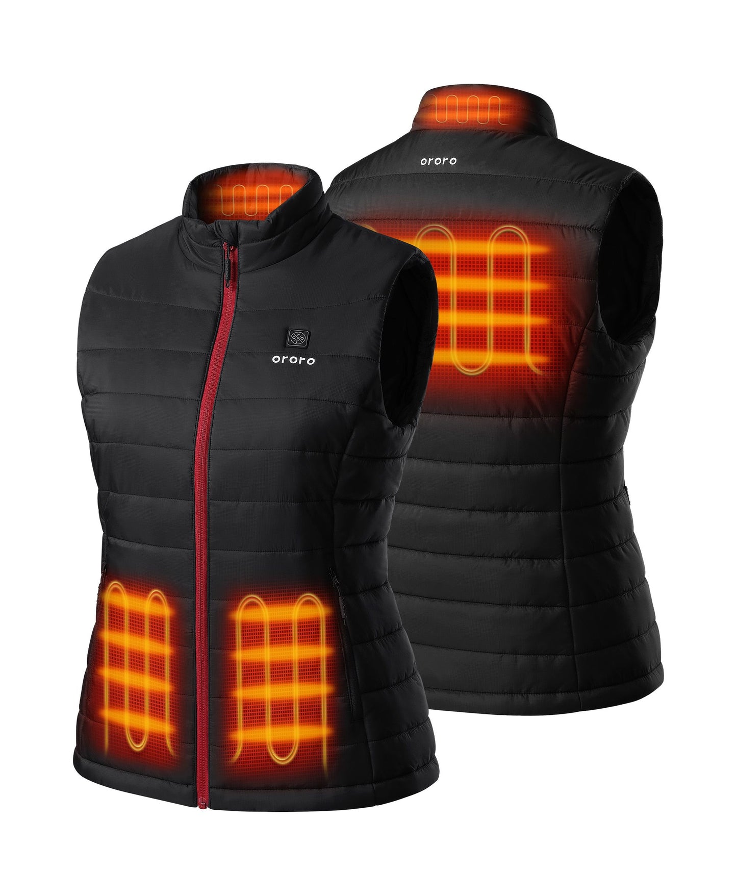 Women's Classic Heated Vest - Black/Off-White/Gray