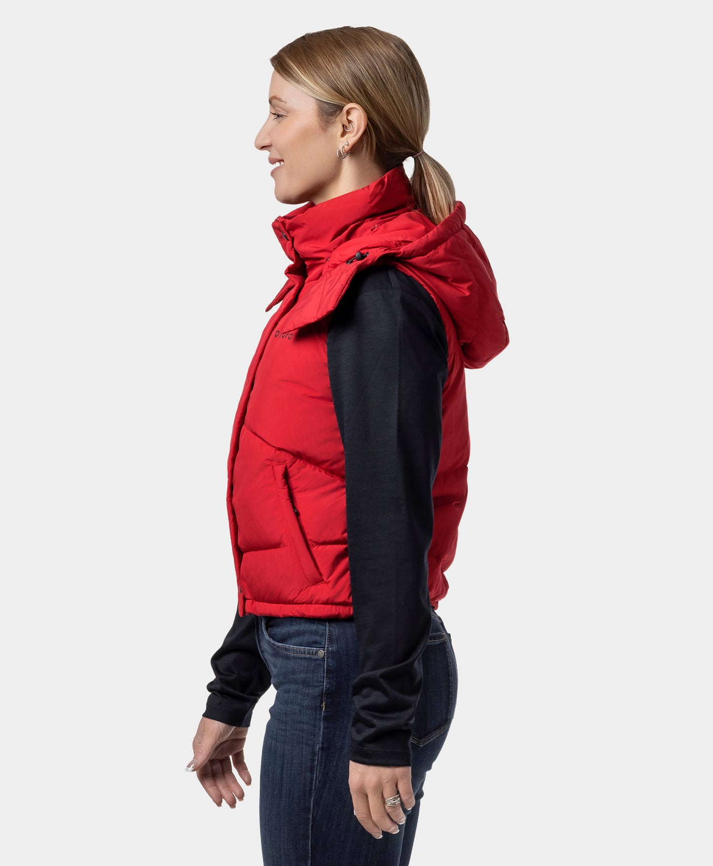 Women's Heated Cropped Puffer Down Vest