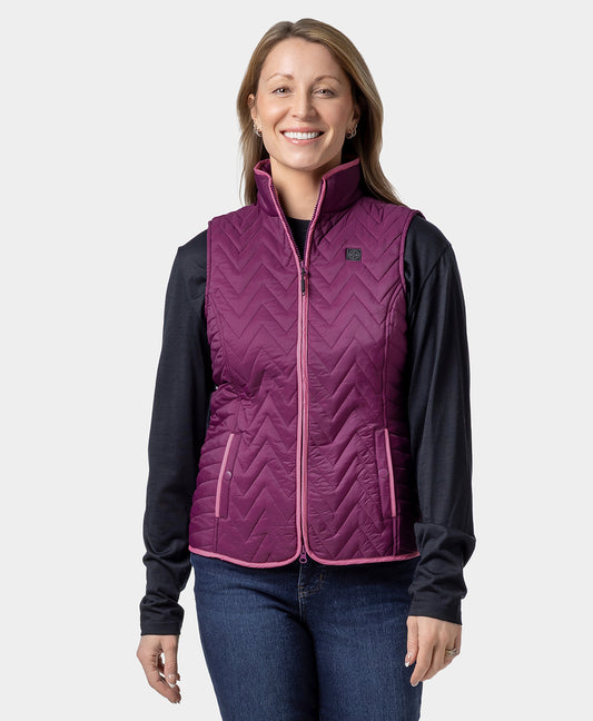 Women's Heated Chevron Quilted Vest