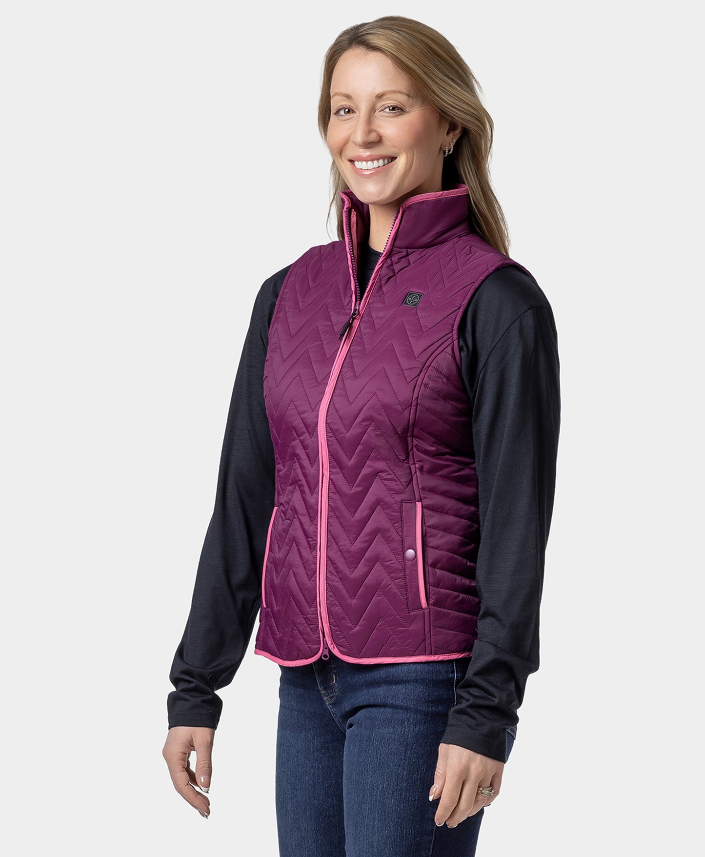 Women's Heated Chevron Quilted Vest