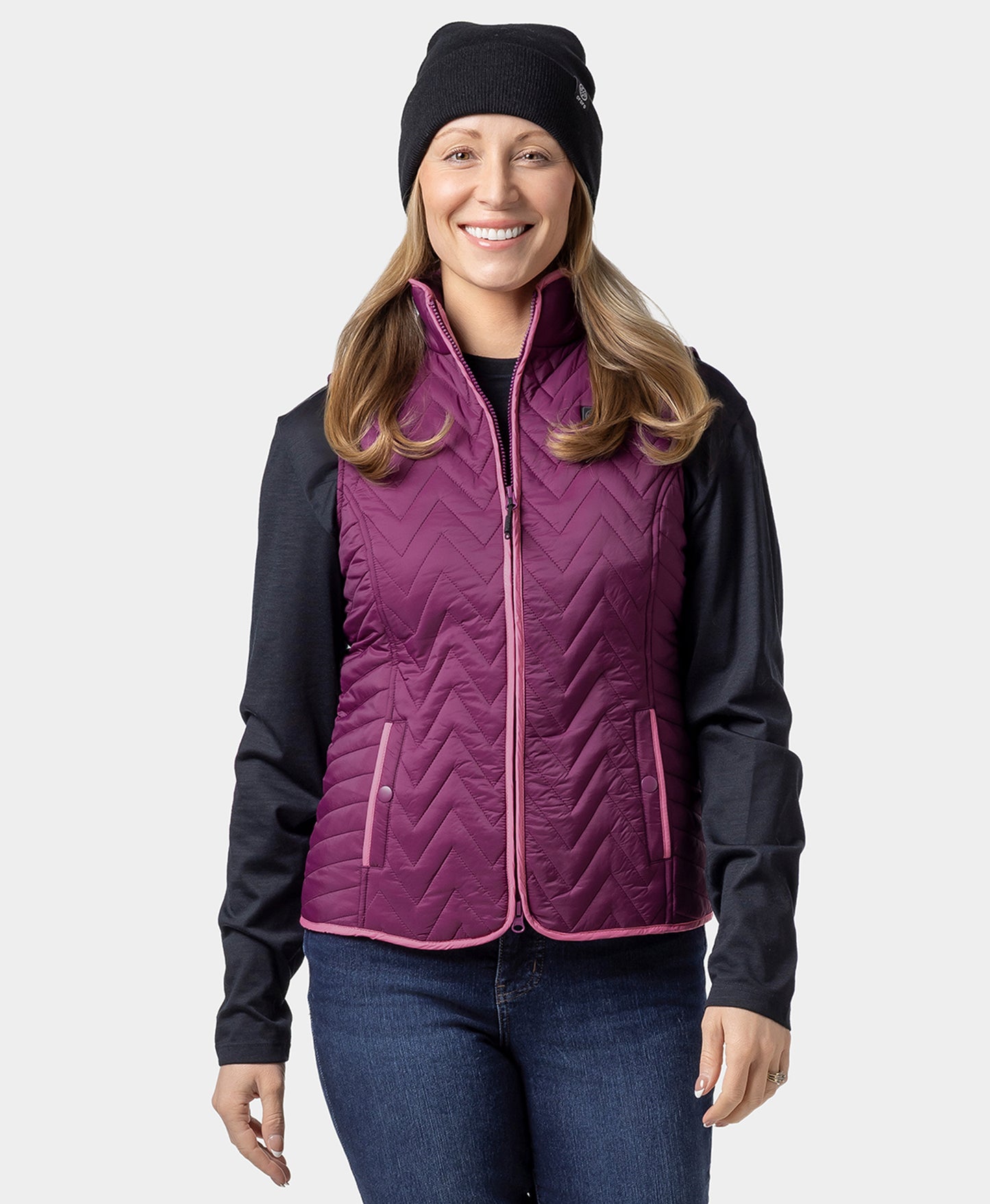 Women's Heated Chevron Quilted Vest