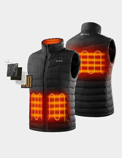 Four Heating Zones: left & right pocket, collar, upper back