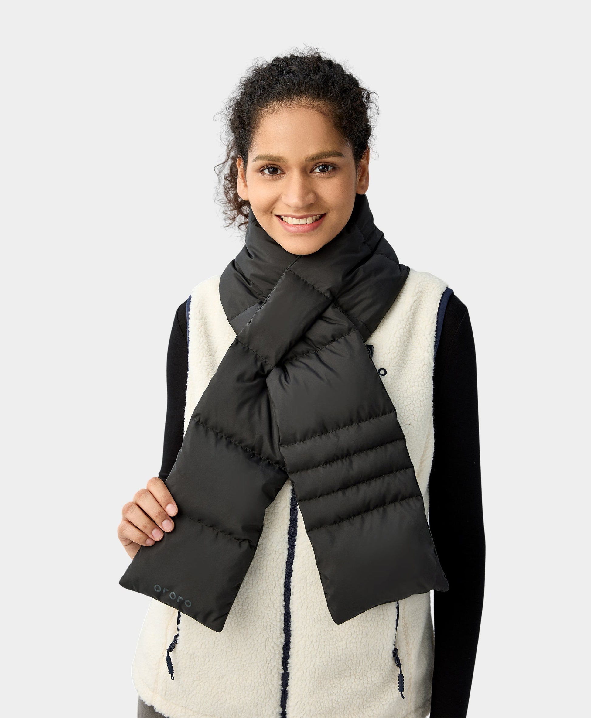 Unisex Heated Puffer Down Scarf - Long