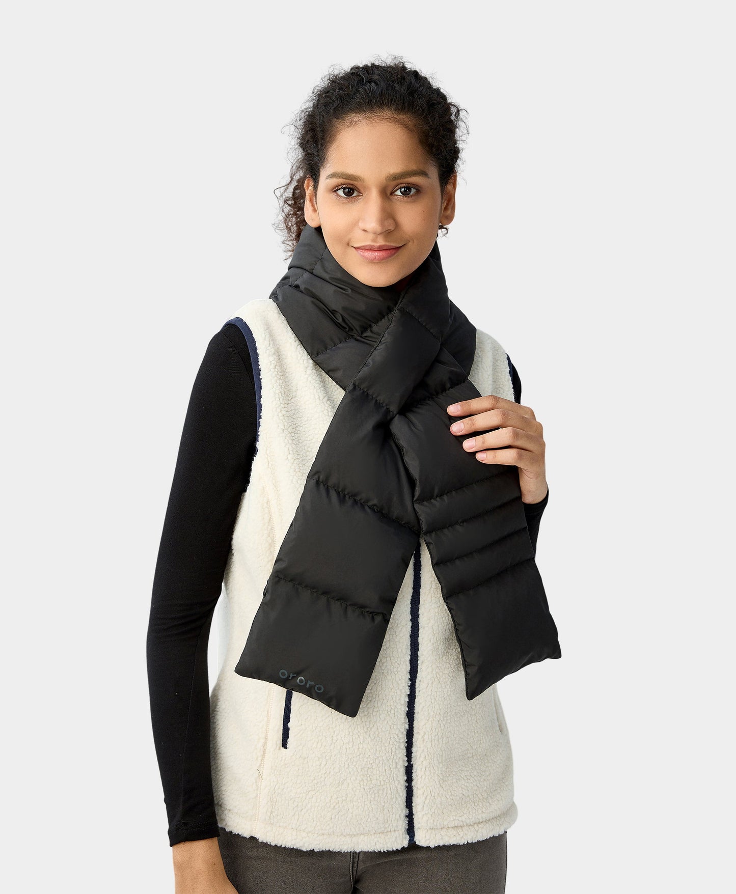 Unisex Heated Puffer Down Scarf - Long