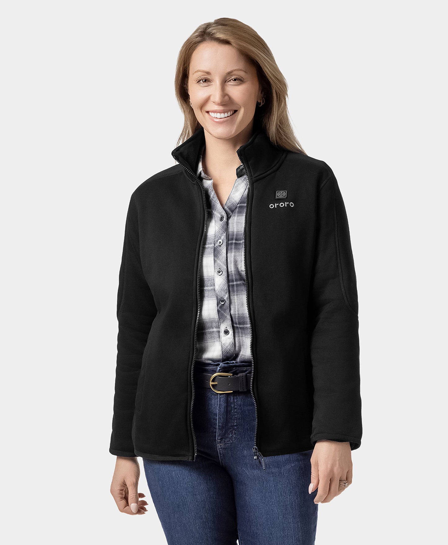 Florence Women's Heated Fleece Jacket - Black