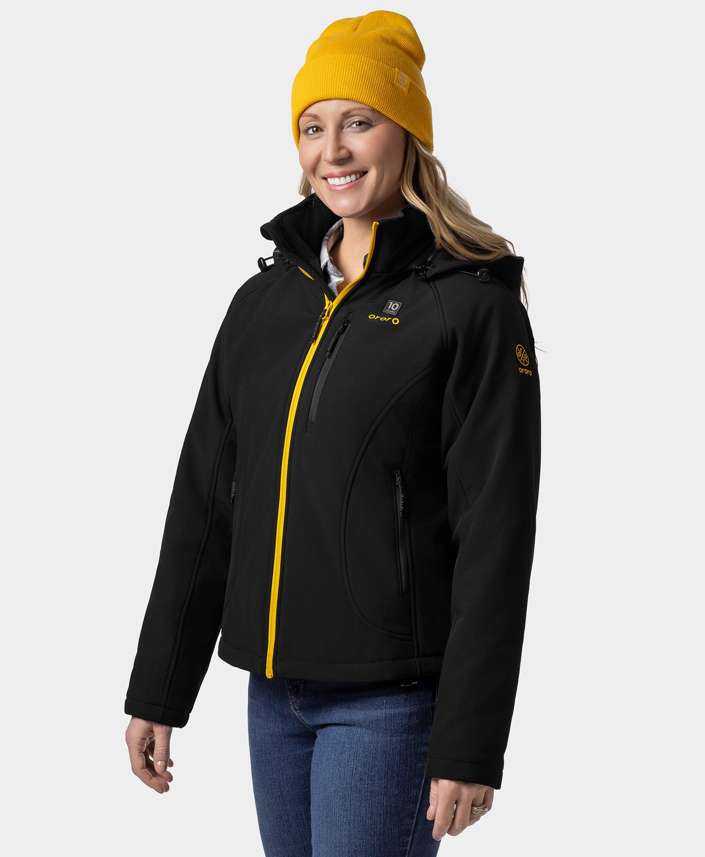 Women's 4-Zone Classic Heated Jacket (10-Year Anniversary Limited Edition) - Black & Gold