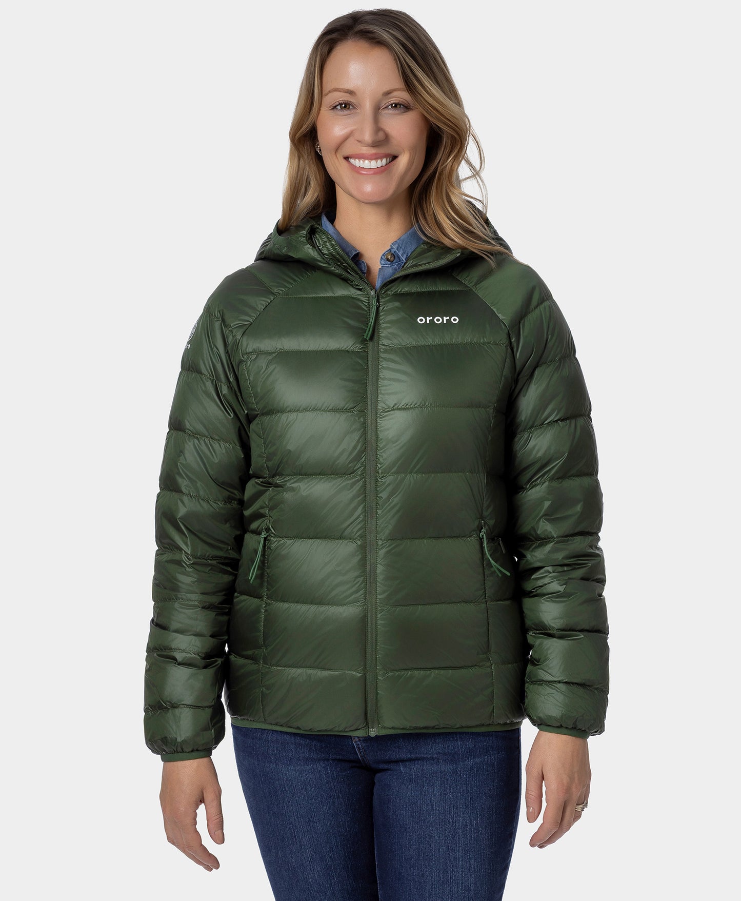 Aero Women's 4-Zone Packable Heated Down Jacket