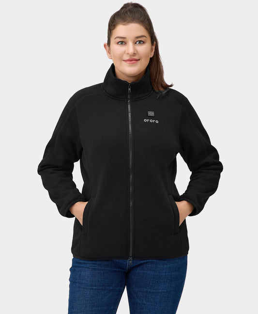 Florence Women's Heated Fleece Jacket - Black