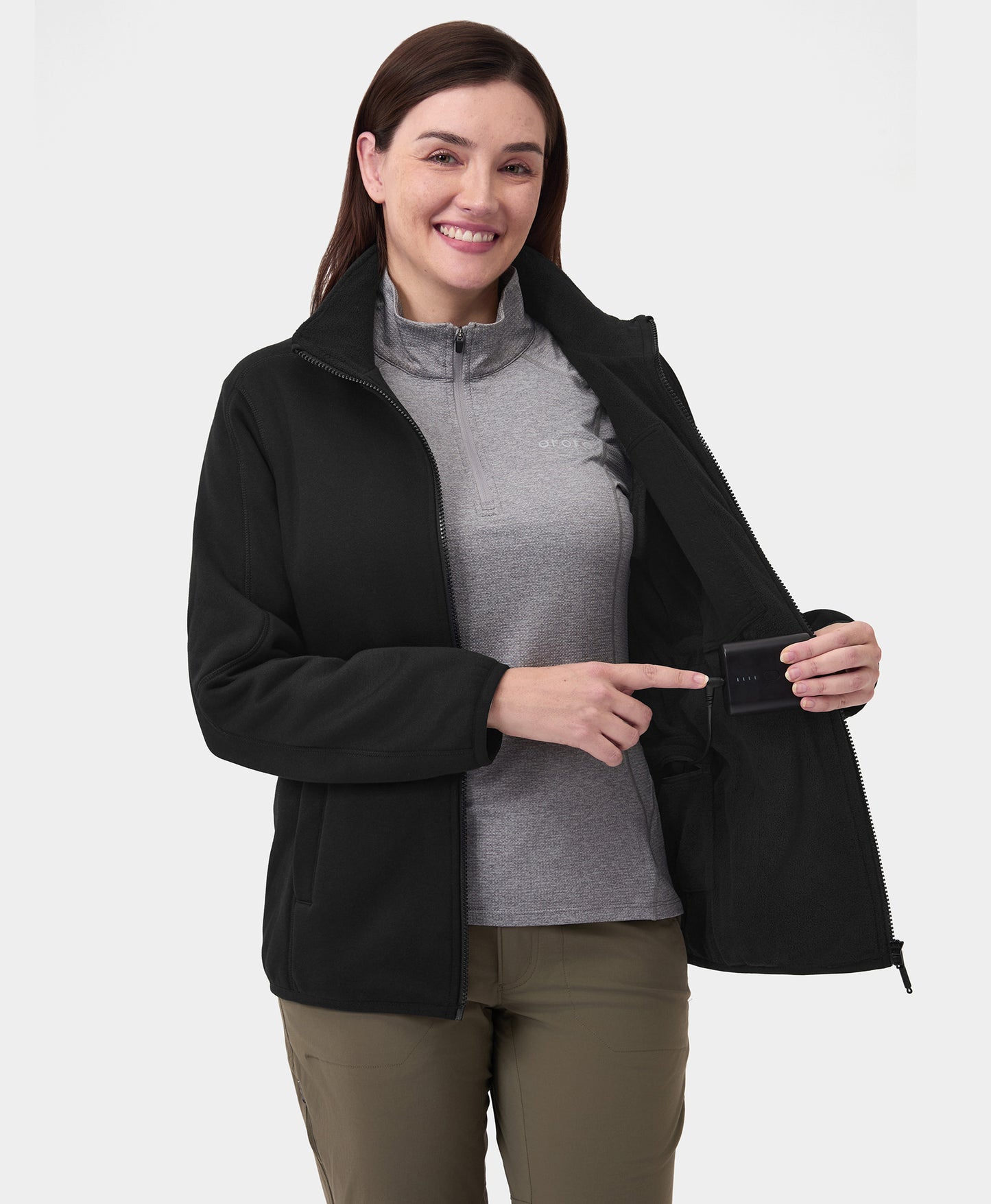 Women's Heated Fleece Jacket (4 Heating Zones)