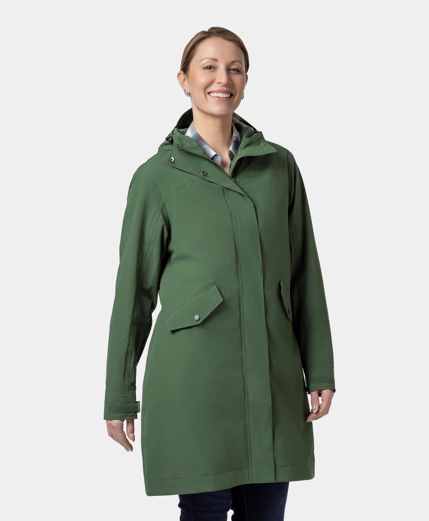 Downtown Women's Heated Rain Trench