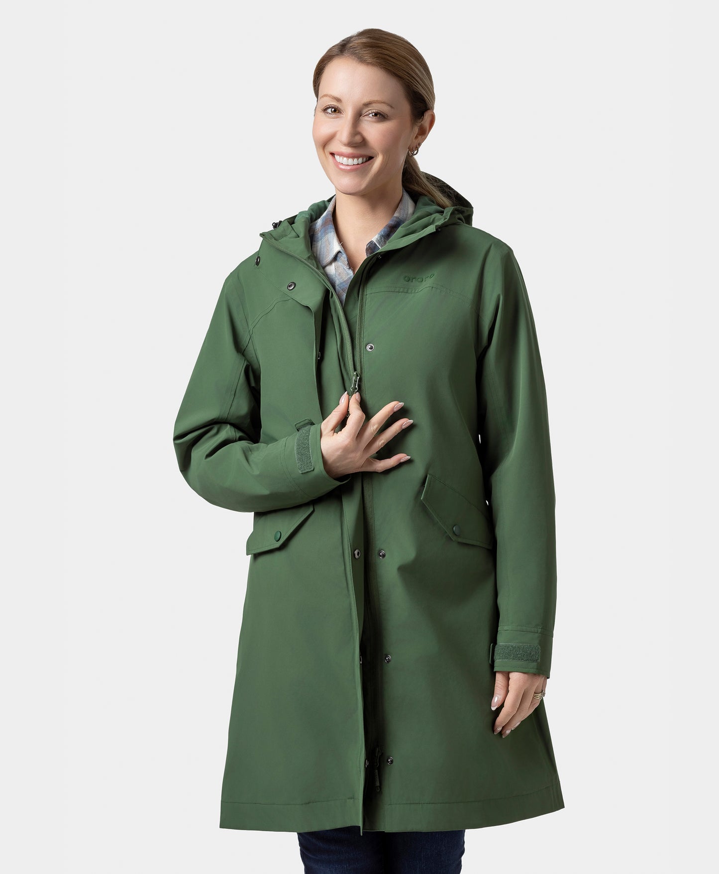 Downtown Women's Heated Rain Trench