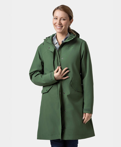 Downtown Women's Heated Rain Trench