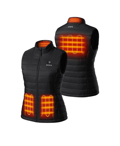 Women's 4-Zone Classic Heated Vest (10-Year Anniversary Limited Edition) - Black