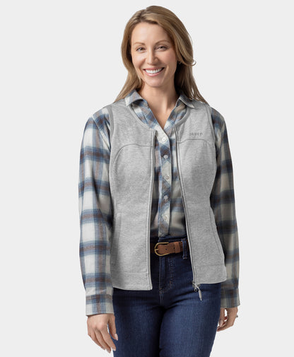 Suzanne Women's Heated Soft Armor Vest - Flecking Gray