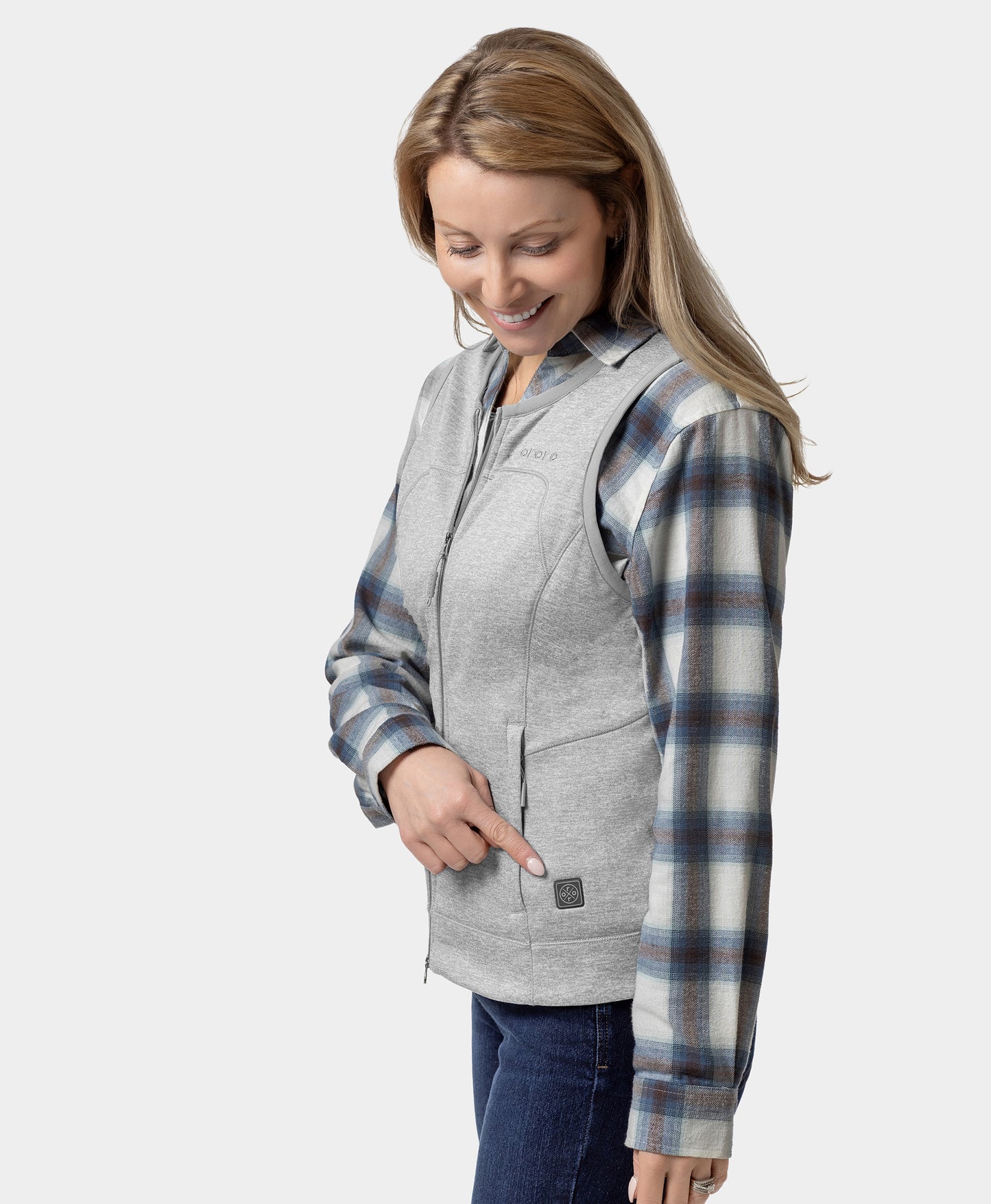 Suzanne Women's Heated Soft Armor Vest - Flecking Gray