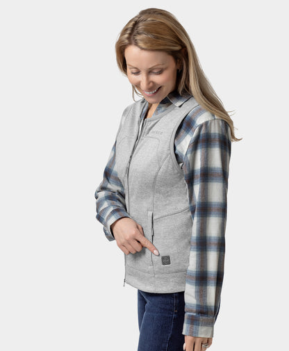 Suzanne Women's Heated Soft Armor Vest - Flecking Gray