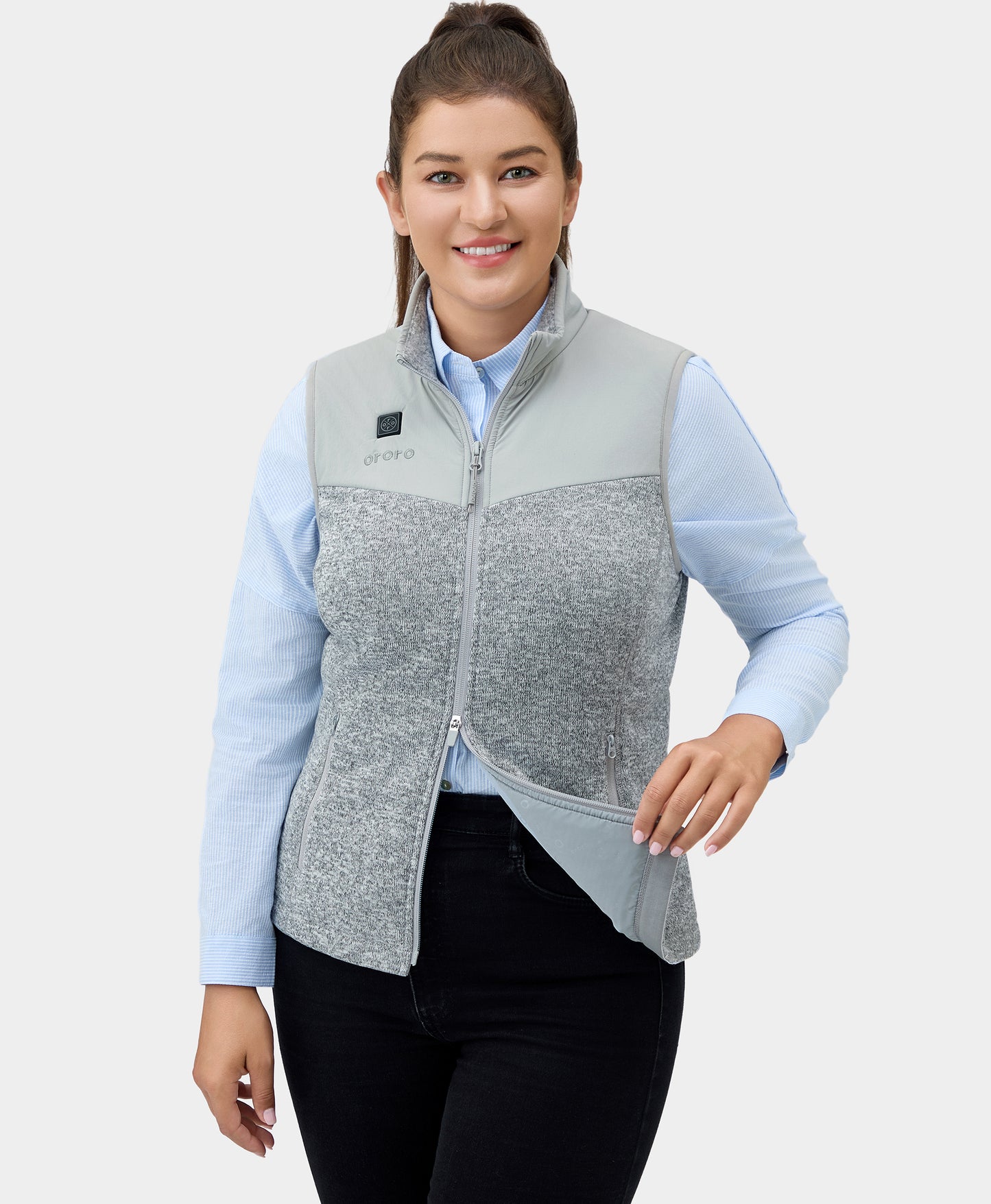 Augusta Women's Heated Sweater Fleece Vest