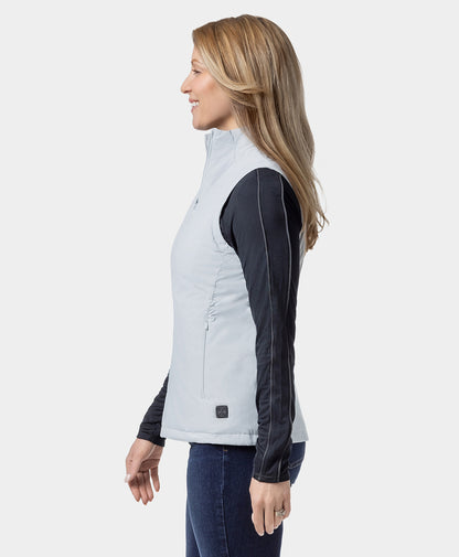 Pinehurst Women's Heated Golf Vest - Light Gray