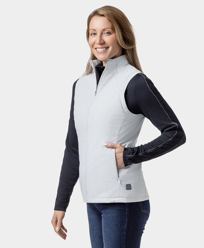Pinehurst Women's Heated Golf Vest - Light Gray