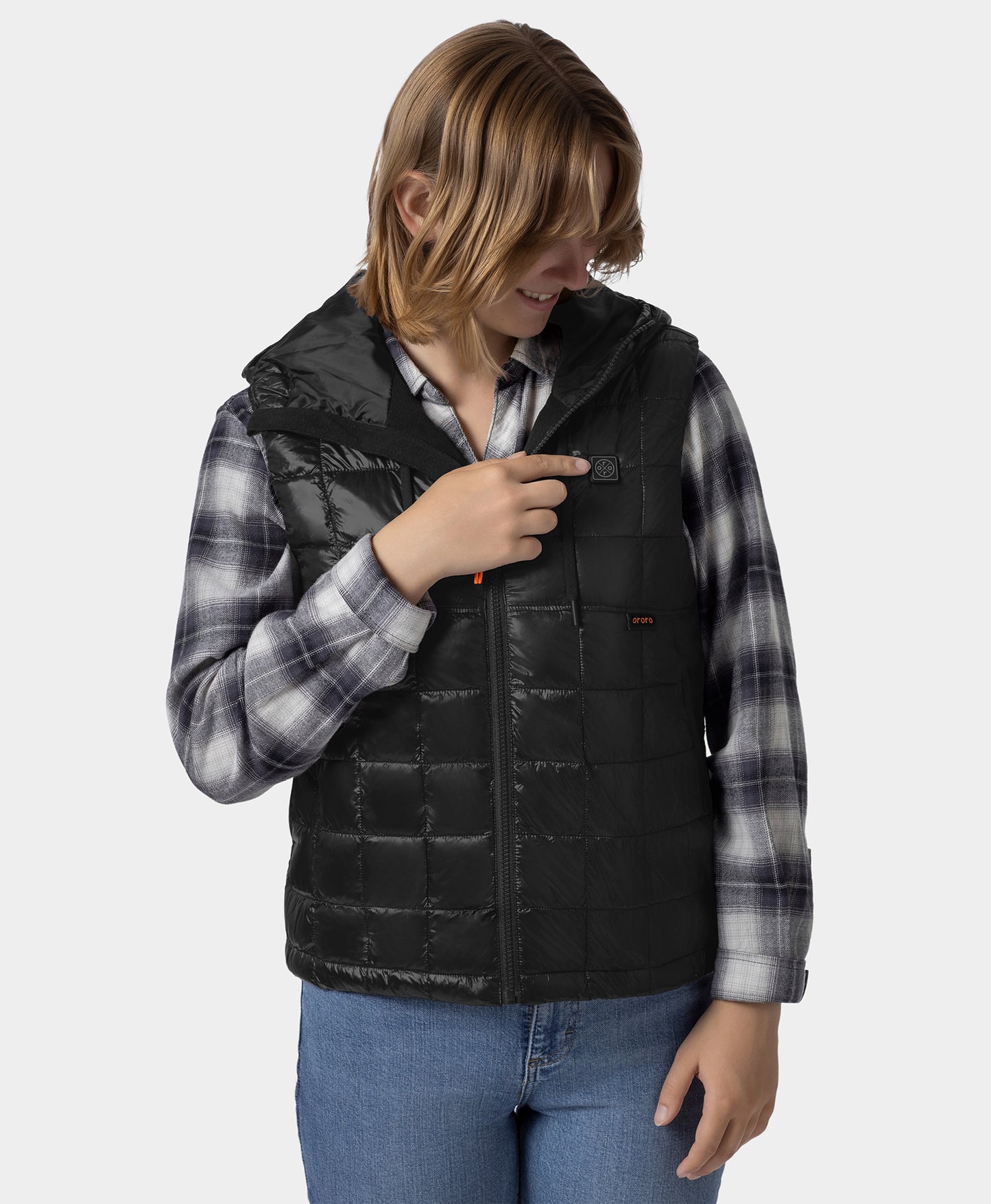 PuffLyte™ Women's Junior 4-Zone Hooded Heated Vest