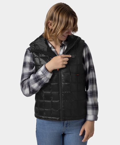 PuffLyte™ Women's Junior 4-Zone Hooded Heated Vest