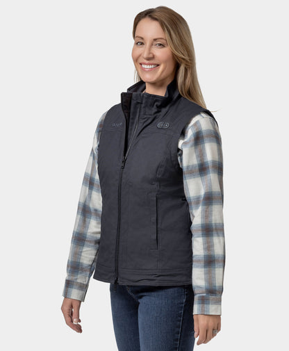 Cheyenne Women's 5-Zone Dual-Control Heated Canvas Vest