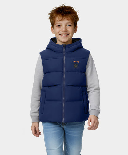 Kids' 4-Zone Hooded Heated Down Vest