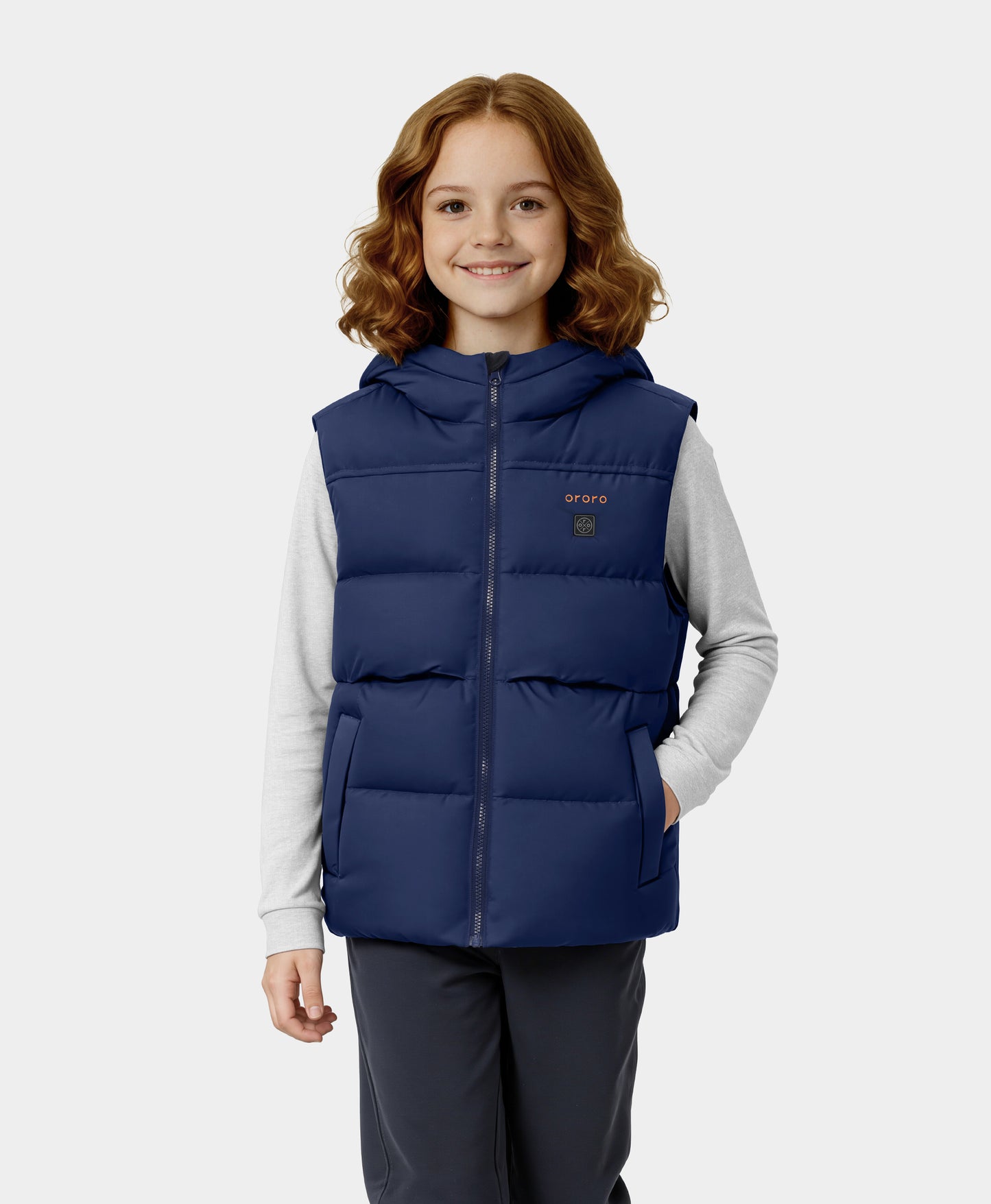 Kids' 4-Zone Hooded Heated Down Vest