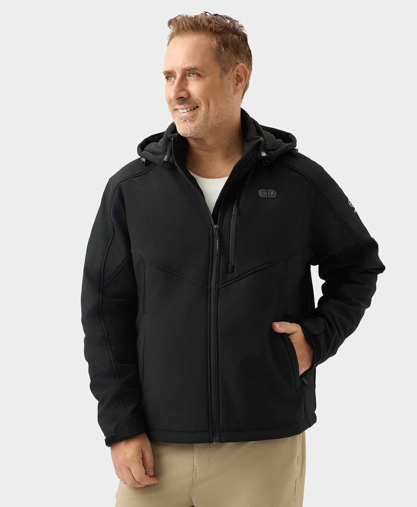 Men's Heated Dual Control Jacket with 5 Heating Zones (Chest Heating)