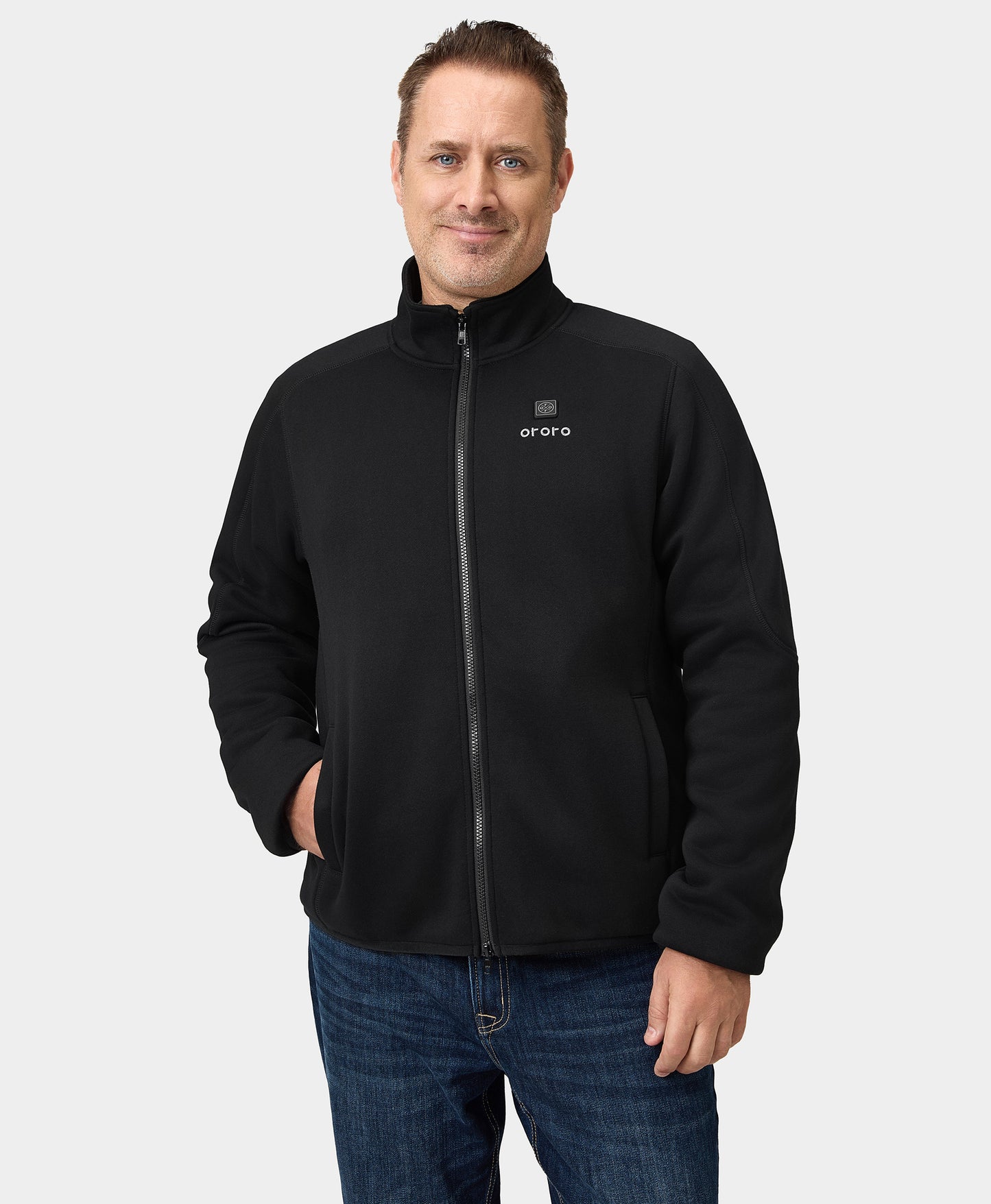 Florence Men's Heated Fleece Jacket - Black