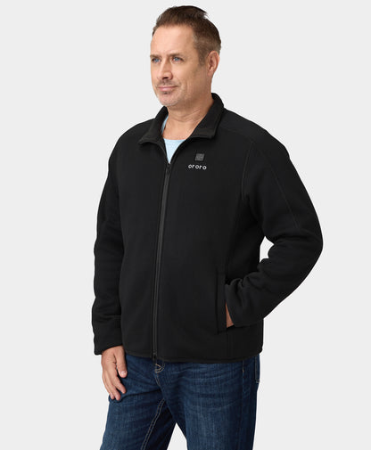 Florence Men's Heated Fleece Jacket - Black